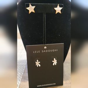 Bundle LELE SADOUGHI Ashford And Lily Mother of Pearl Stud Earrings New